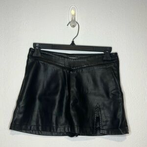 Tiger Mist Black Faux Leather Skirt